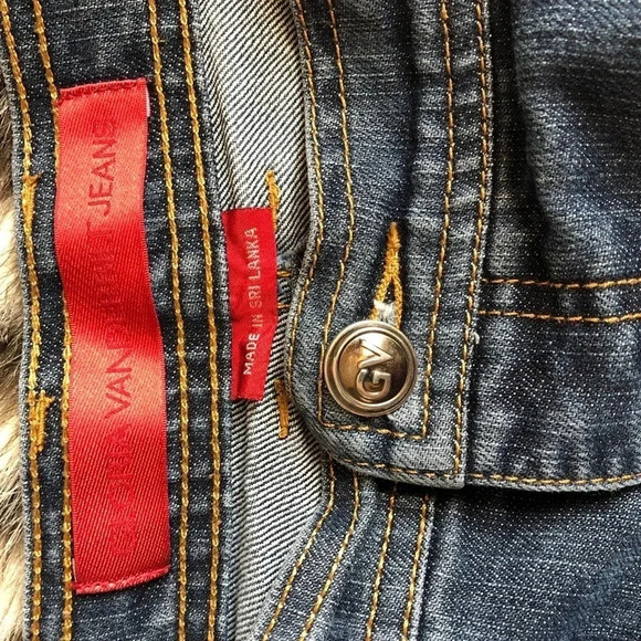 Gloria Vanderbilt Dark Wash Blue Straight Leg Jeans Women size W34xL38 Pockets - Picture 5 of 5